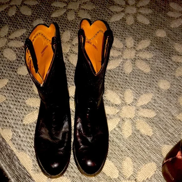 LUCCHESE ALL LEATHER ENGRAVED BOOTS MENS SIZE 10 2000 MODEL Vintage Lucchese 2000 Men main image 4